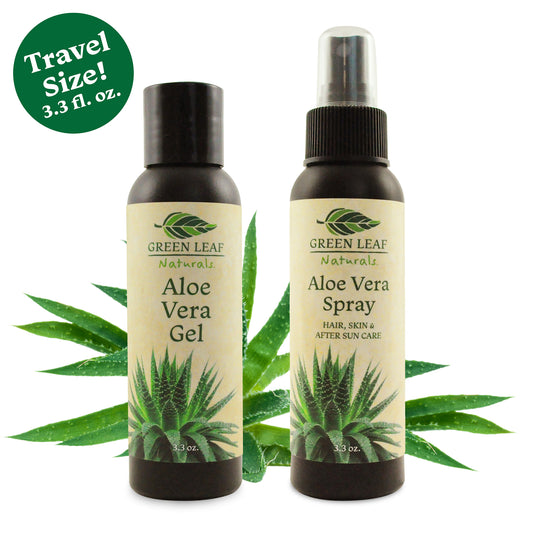 Travel-sized aloe vera gel and spray are TSA approved!