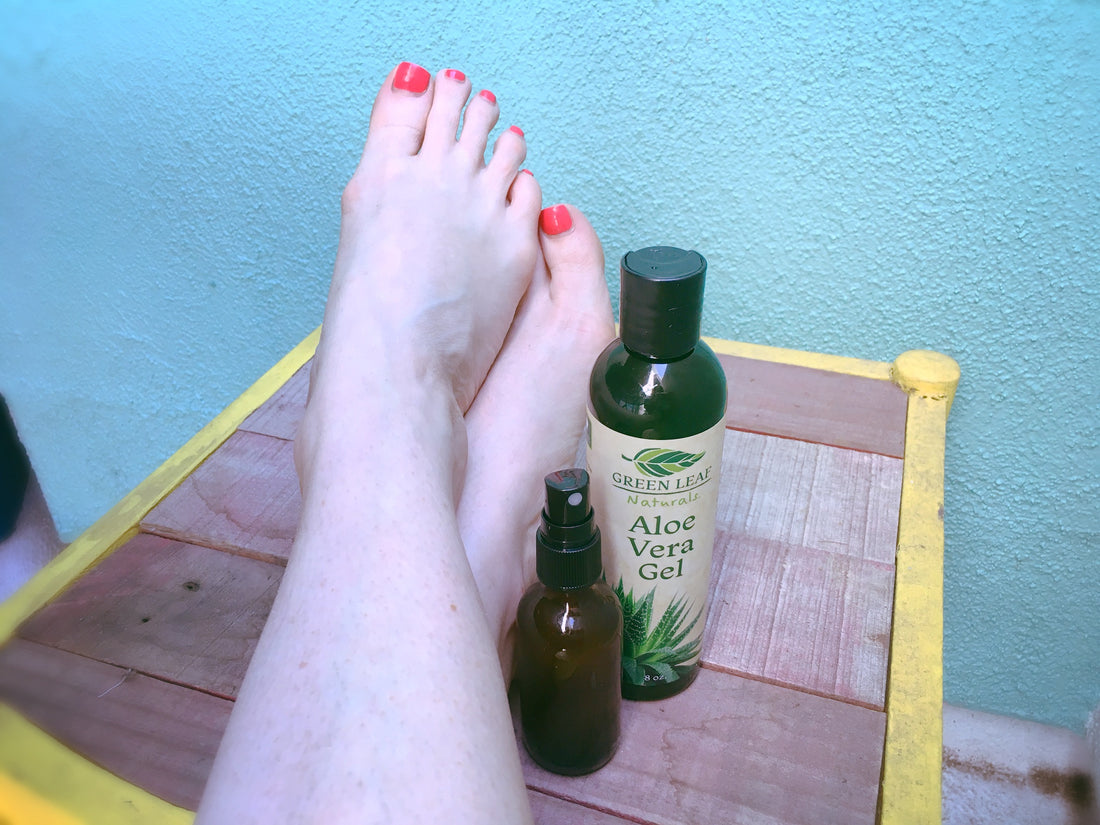 DIY recipe: cooling peppermint foot spray