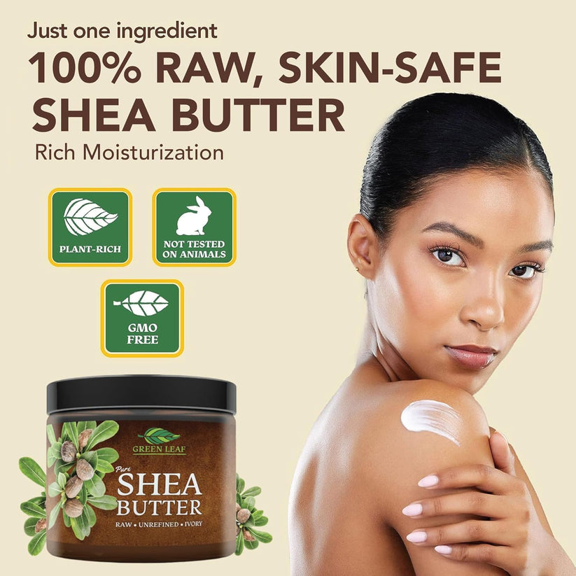 Raw African Shea Butter Green Leaf