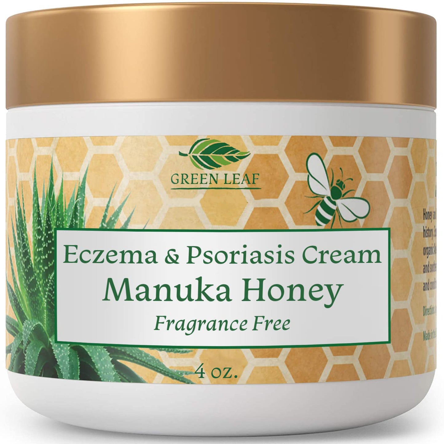 Eczema & Psoriasis Cream with Manuka Honey (Fragrance Free)